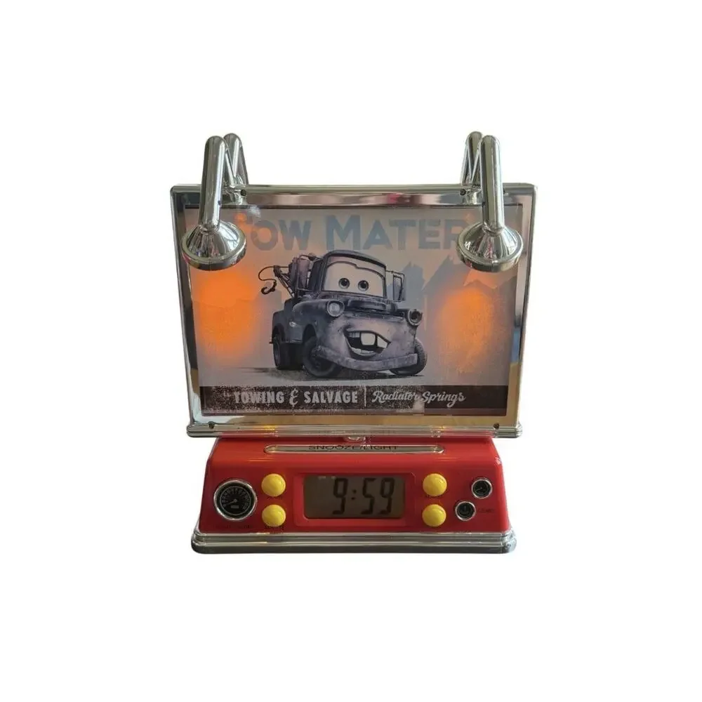 Rare Disney Pixar Cars, Billboard Alarm Clock With Night Light EXCELLENT CONDIT